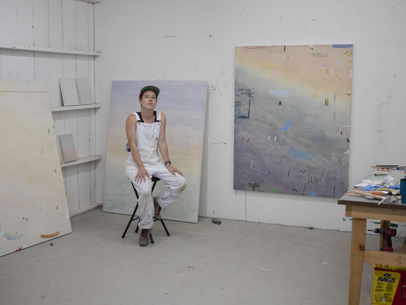 Mariel Capanna in her Skowhegan, ME studio