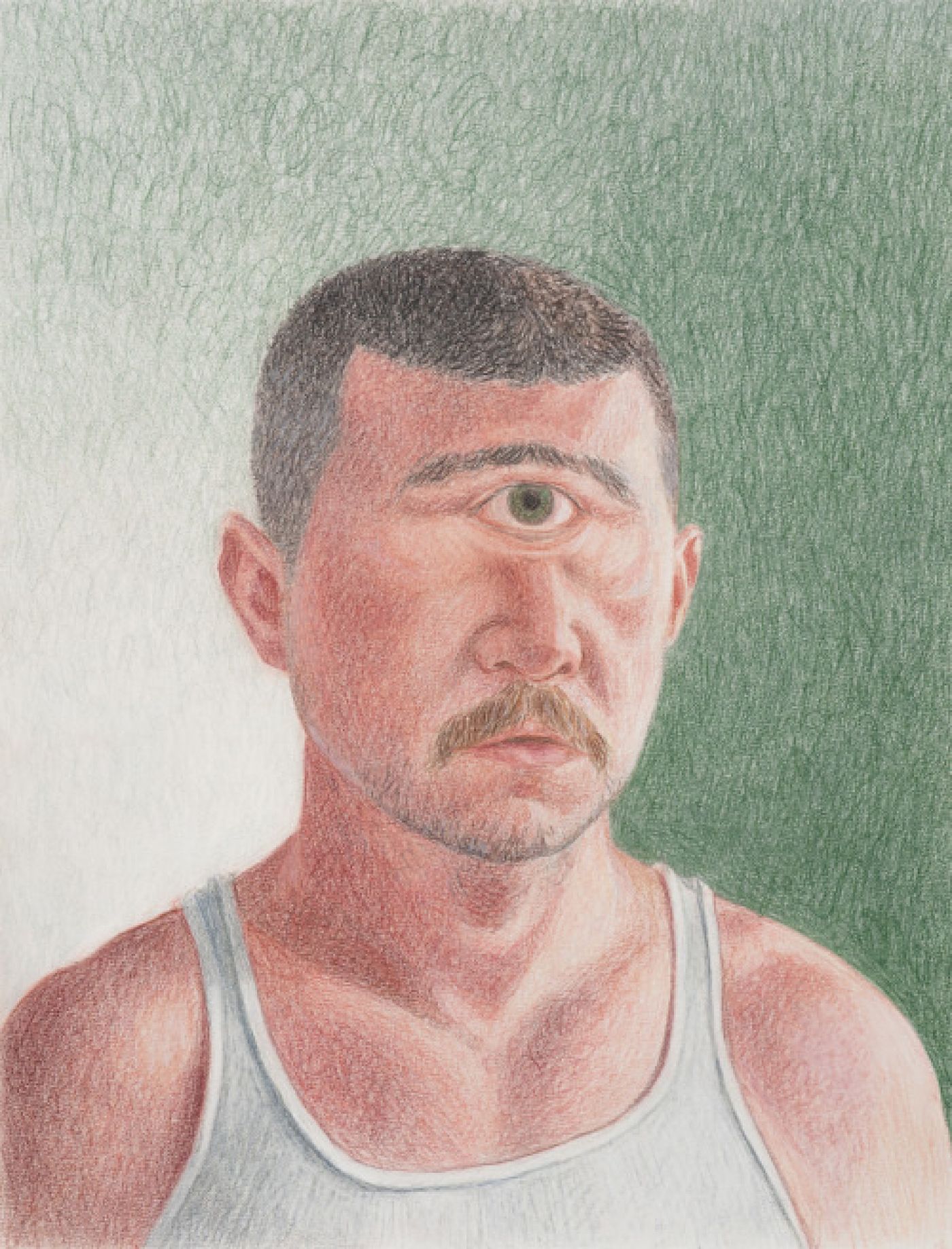 01 EB Self portrait as Polyphemus colored pencil on paper 2019