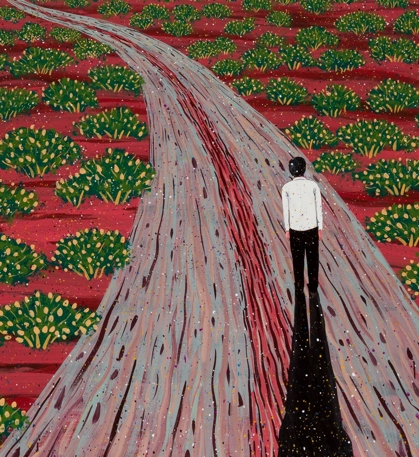 Mostafa Sarabi Untitled 4 Acrylic on canvas 215 x 195 cm detail